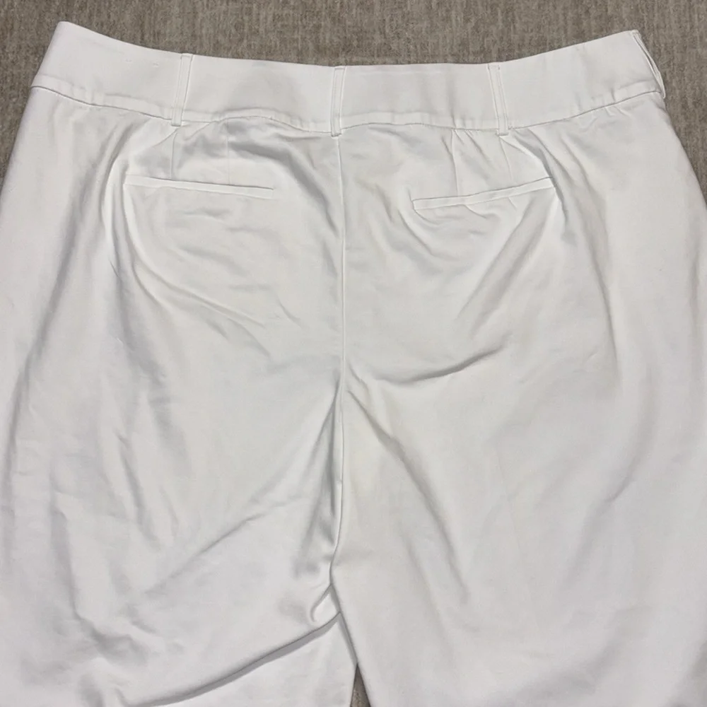 Sz 28 plus Lane Bryant White cropped wide leg Laney pants buttons - Picture 5 of 5